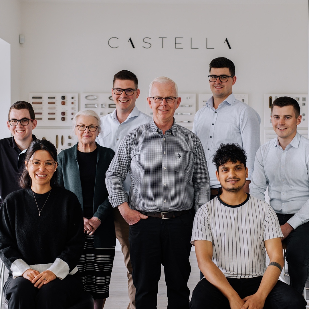 Castella team showcasing their fine handles, contributing to the art of designing spaces
