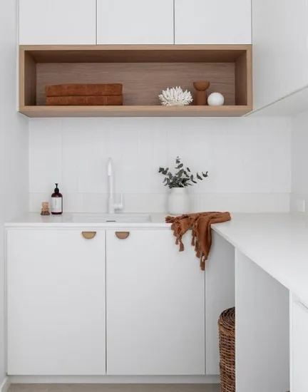 built-in laundry cabinetry with drying solutions
